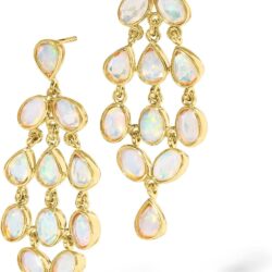 Ross-Simons Ethiopian Opal Chandelier Earrings in 18kt Gold Over Sterling - Image 3