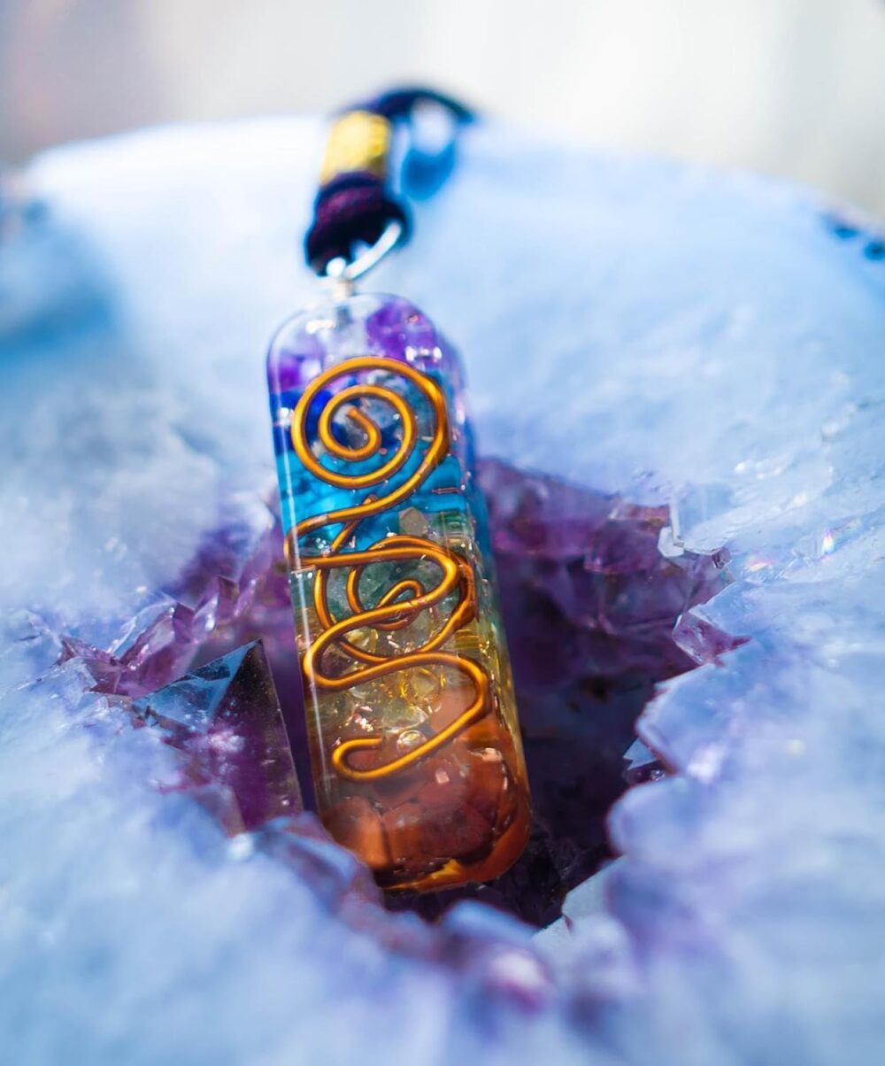 Orgone Chakra Healing Pendant - Adjustable Cord, 7 Chakra Stones Necklace for Energy Protection and Spiritual Healing - Image 6