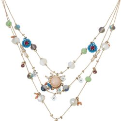 Betsey Johnson Woven Layered Necklace