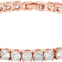 PAVOI 14K Gold Plated Cubic Zirconia Classic Tennis Bracelet | Gold Bracelets for Women | 4mm CZ, Size 6.5-7.5 Inch