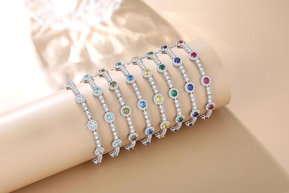 FANCIME Mothers Day Gifts Birthstone Bracelet Sterling Silver Tennis Bracelets Fine Jewelry Birthday Mothers Day Jewelry Gifts for Women Mom Daughter, Length 7" - Image 6