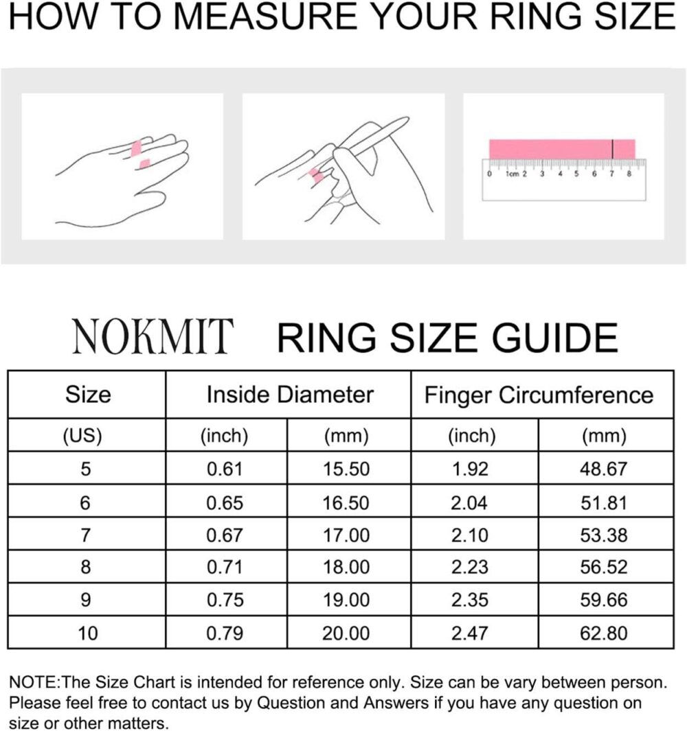 NOKMIT 14K Gold Filled 3 Rings Set for Women Girls Dainty Cute Stacking Stackable Thumb Pinky Cigar Bands Set Non Tarnish Comfort Fit Size 5 to 10 1mm 3mm 5mm - Image 3