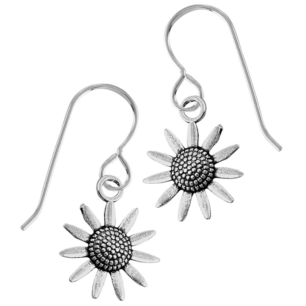 Sunflower Dangle Earrings | Fun Summer Earrings for Women and Girls in Sterling Silver