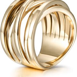Knot Cross Ring Enhancers for Women Statement Funky Trendy Love Fashion Engagement Ring Stainless Steel Silver Gold Rose Gold Plated Friendship Ring