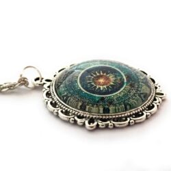 Blue Mandala Necklace - Bohemian Pendant for Women - Handmade Meditation Jewelry - Image 7