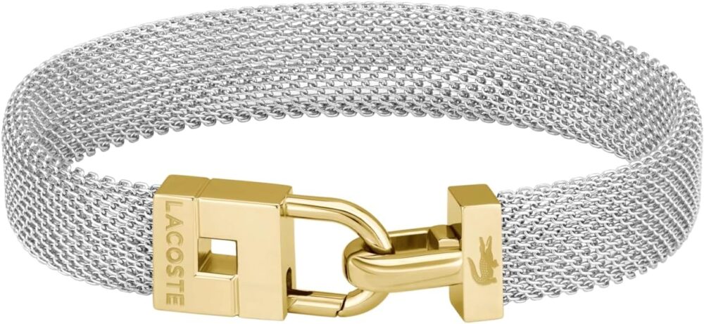 Lacoste Women's Enie Jewelry Mesh Bracelet, Minimalist and Contemporary Ladies Collection, For a Day to Night Look