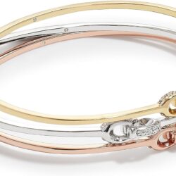 Coach Women's Signature C Logo Bangle Bracelet Set