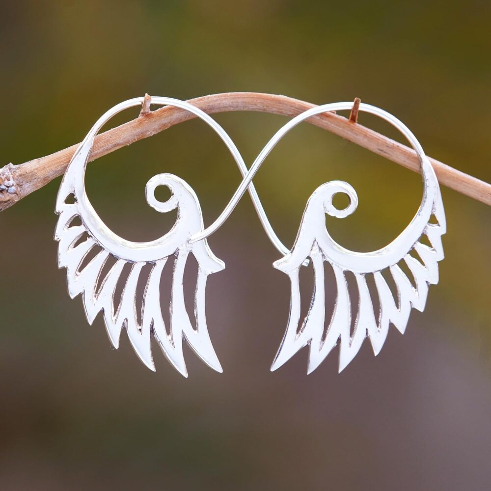 Handmade Sterling Silver Sea Life Earrings from Indonesia - Image 4