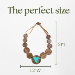 Banana Fiber Disc Necklace - Necklace for Women, Handmade Necklace, Eco-Friendly Pendant, Made in Brazil, Charm Jewelry, Women Artisan - Green - Image 4
