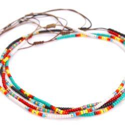 Beaded Choker Necklace for women and Teen Girls, Boho Bohemian Hippie Adjustable Colorful Seed Beads Necklace, Handmade Native American Western Style Jewelry by TRIBES (Black) - Image 6