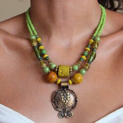 Boho statement necklace for women Ethnic gypsy chunky necklace for ladies Tribal Tibetan Bohemian jewelry - Image 4