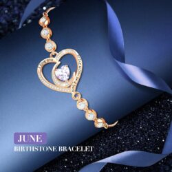 Birthstone Bracelet for Women Mothers Day Gifts 925 Sterling Silver Tennis Bracelet Luxurious I Love You Women Bracelets Jewelry Mothers Birthday Gifts for Wife, Adjustable Chain Length 9.1 - Image 5