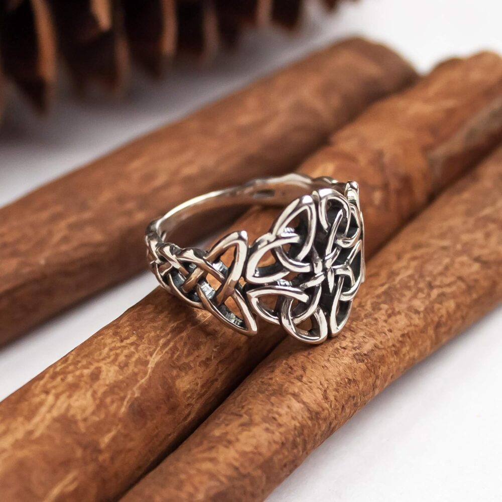 Celtic Knot Ring Sterling Silver 925 - Filigree Braided Irish Wedding Promise Engagement Self Love Rings - Norse Viking Jewelry for Women Girls Size 5 6 7 8 9 10 11 12 - Image 8