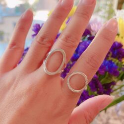 Sterling Silver Rings - Circle Of Life Silver Rings - Handmade Designer Ring Made in Israel - Karma Infinity Ring - Stylish Mediterranean Silver Rings for Women, Width 3.8mm, Size 4-12 - Image 4