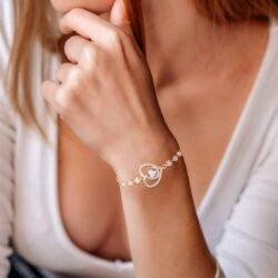 Birthstone Bracelet for Women Mothers Day Gifts 925 Sterling Silver Tennis Bracelet Luxurious I Love You Women Bracelets Jewelry Mothers Birthday Gifts for Wife, Adjustable Chain Length 9.1 - Image 4
