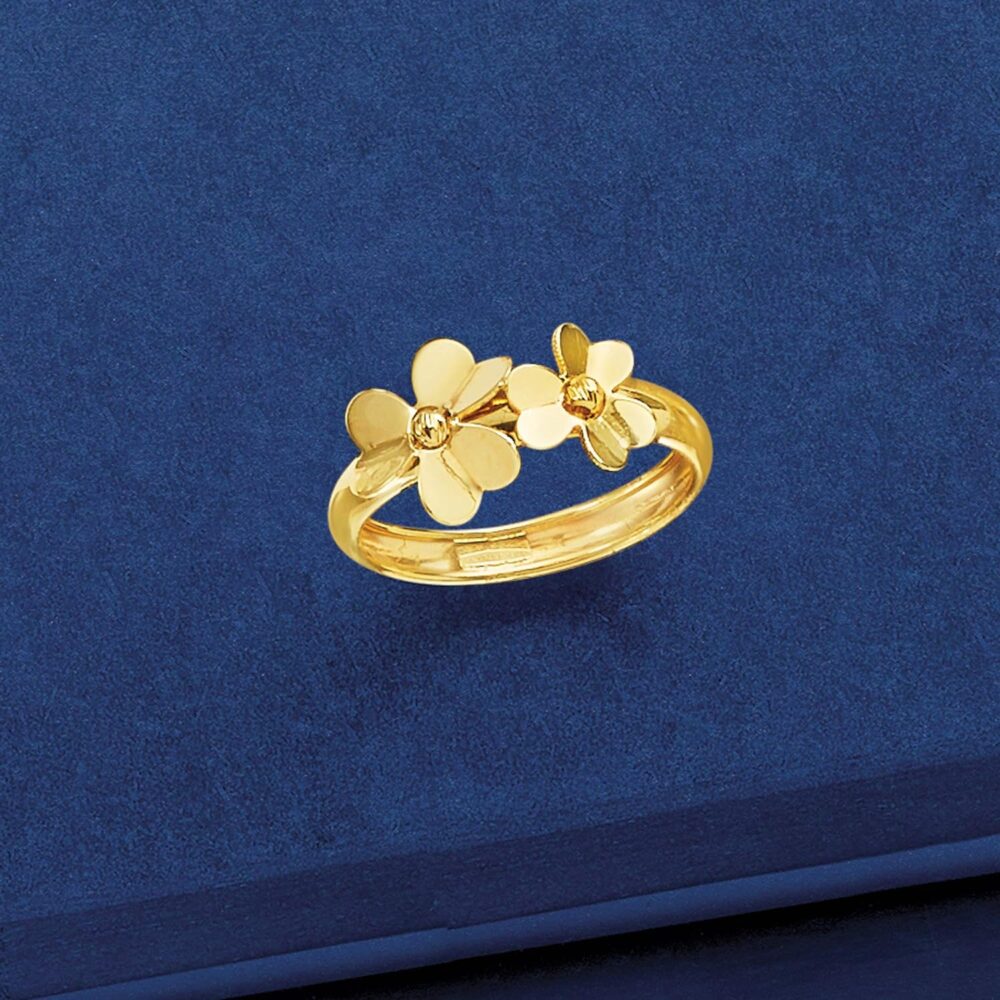 Ross-Simons Italian 14kt Yellow Gold Flower Ring - Image 4