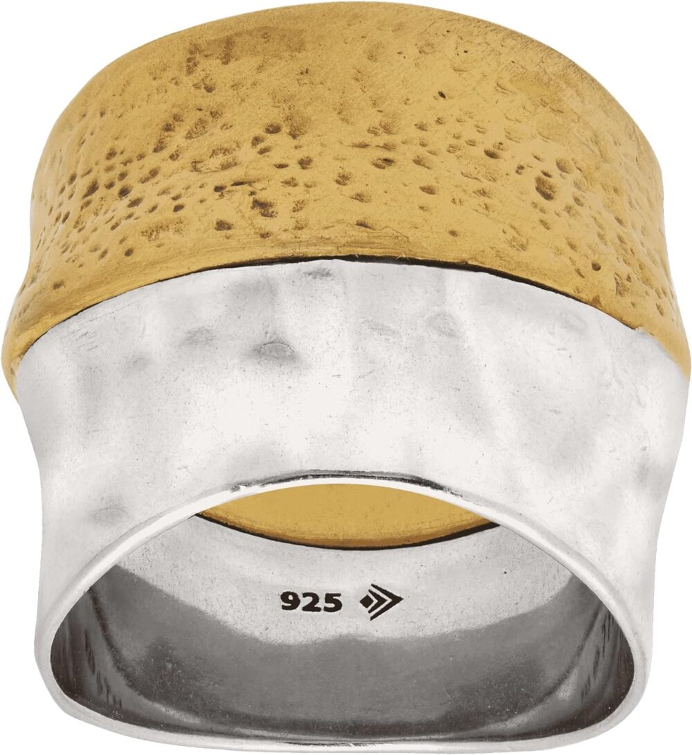 Silpada 'Rain or Shine' Textured Ring in Sterling Silver and Brass