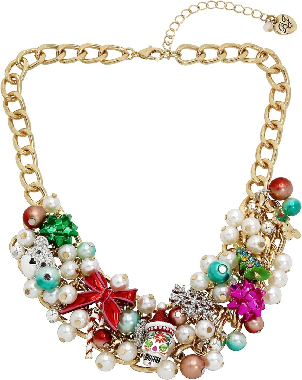 Betsey Johnson Womens Christmas Necklace