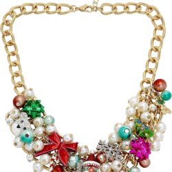 Betsey Johnson Womens Christmas Necklace