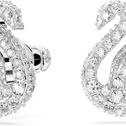 Swarovski Iconic Swan Crystal Necklace, Earrings, Bracelet Jewelry Collection, Clear Crystals on a Rhodium Tone Finish - Image 2