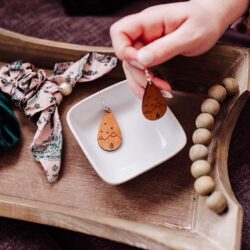 Western Earrings - Mountain Earrings - Boho Earrings for Women - Wooden Earrings for Women - Dangly Earrings - Statement Earrings - Bohemian Earrings - National Park - Mothers Day Gifts for Her - Image 6