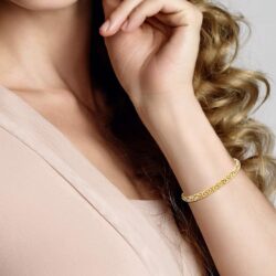 Miabella Italian 18K Gold Over Sterling Silver Byzantine Bracelet for Women, Handmade in Italy - Image 4