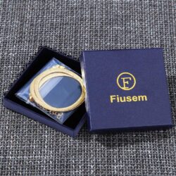 Fiusem Gold Plated Choker Necklace for Women, 14K Gold Plated Herringbone Chain Necklace for Women, Gold Plated Snake Chain Necklace for Women - Image 6