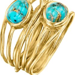 Ross-Simons Gemstone Highway Ring in 18kt Gold Over Sterling - Image 3