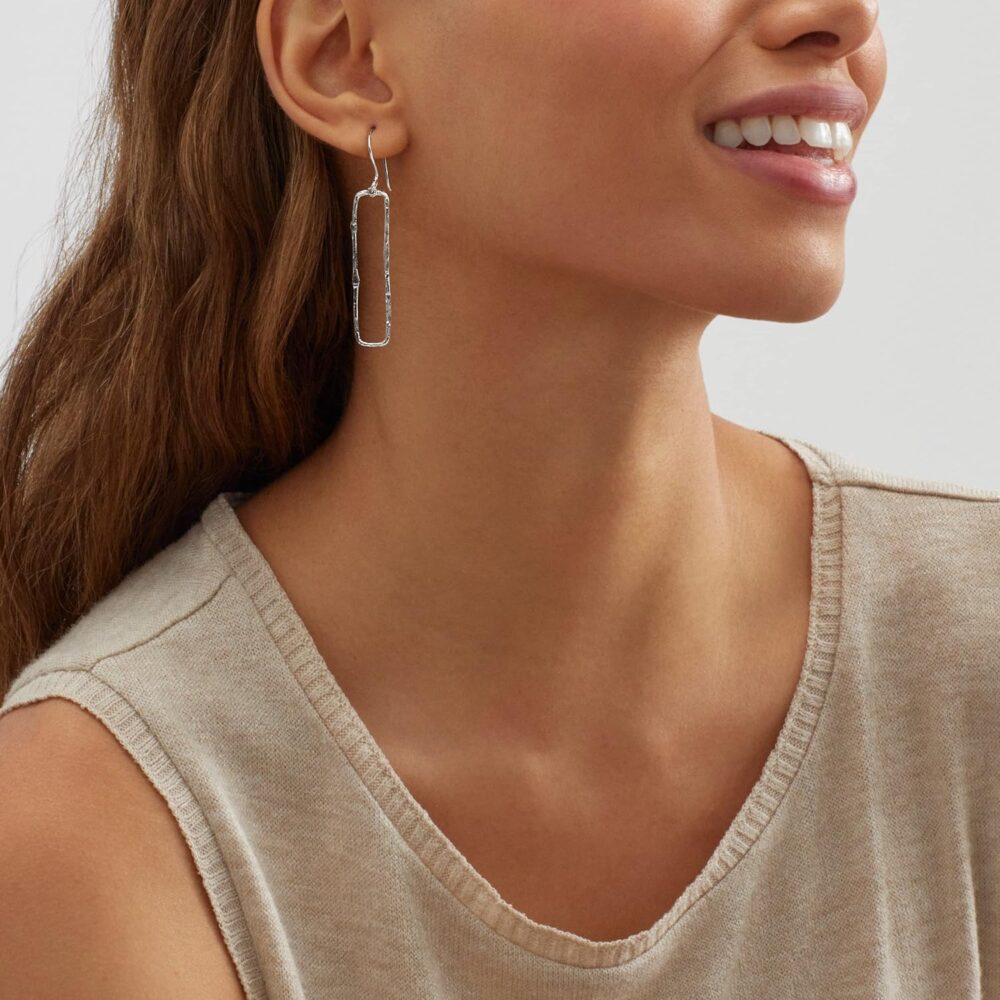 Silpada 'Balancing Act' Drop Earrings in Hammered Sterling Silver - Image 4