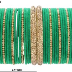 Efulgenz Indian Bangle Set Rhinestone CZ Crystal Wedding Bridal Velvet Bangle Bracelets Jewelry for Women - Image 5