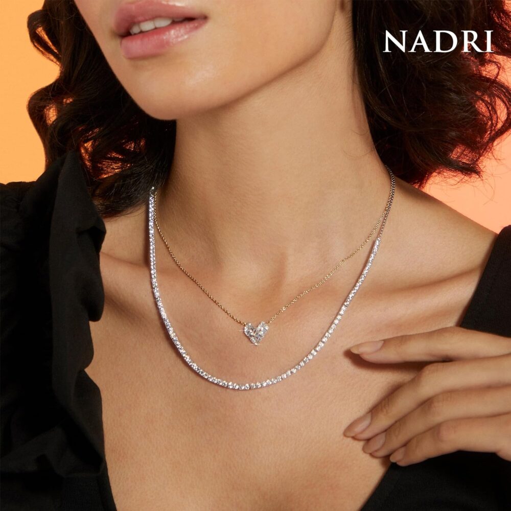 NADRI 18K Gold Plated Heart Necklace - Necklaces for Women With Extender - Image 2