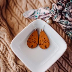 Western Earrings - Mountain Earrings - Boho Earrings for Women - Wooden Earrings for Women - Dangly Earrings - Statement Earrings - Bohemian Earrings - National Park - Mothers Day Gifts for Her - Image 3