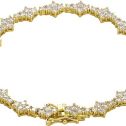 TOPGRILLZ Ankle Bracelets for Women Tennis Bracelets Iced out 14K Gold Plated 5mm Gold Anklet for Women Minimalist Foot Jewelry