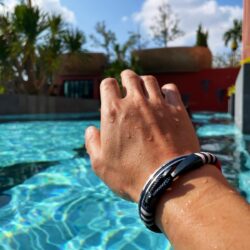 Handmade Minimalist Cuff Bracelet with Lucky Nautical Rope Inlaid Stainless Steel Cuff Unique and Stylish Bangle For Men And Women - Image 4