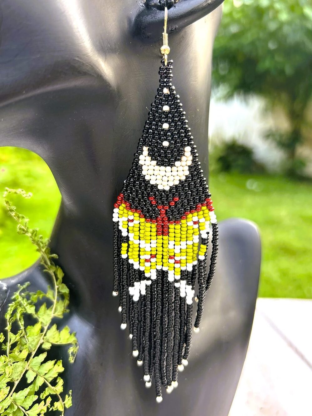 Beaded Drop Earrings Statement Seed Bead Earring for Women Handmade Dangle Earrings for Wedding Handmade Jewelry for the Modern Bohemian earings - Image 4