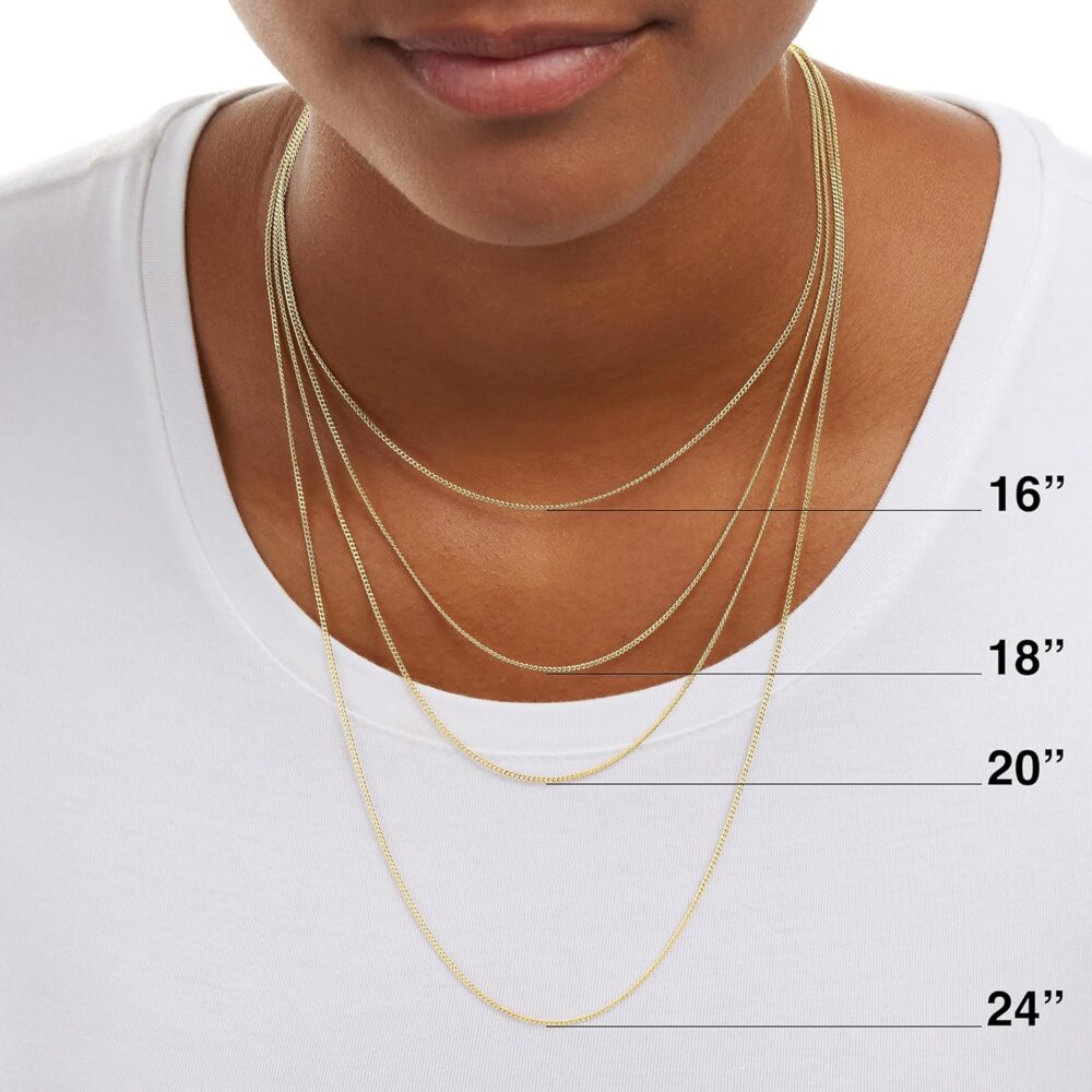 Amazon Essentials Sterling Silver Thin 0.8mm Box Chain Necklace | Available in Yellow Gold or Silver | 16", 18", 20", 24", or 30" (previously Amazon Collection) - Image 4