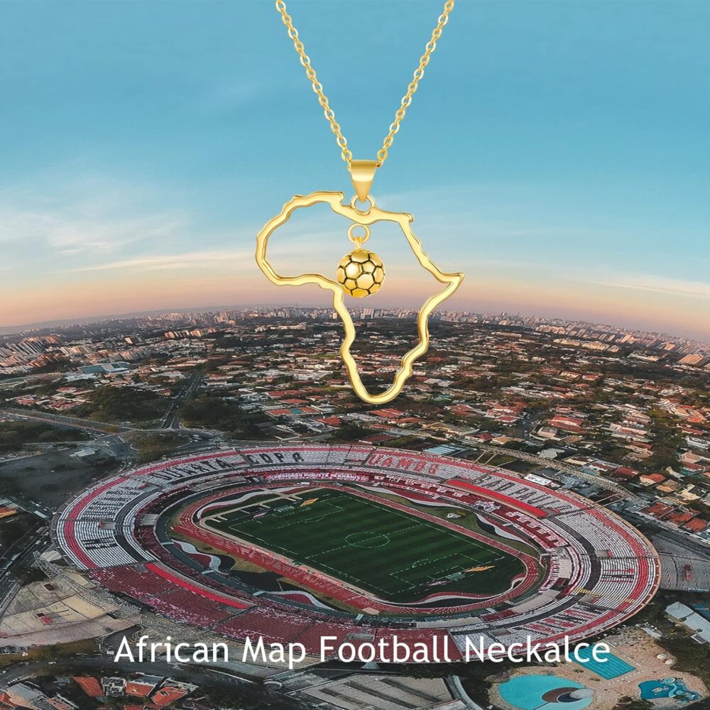 Women's Minimalist Africa Map Pendant Necklace, Trendy Personalized Africa Motherland Continent Outline Necklaces Chain Length 18" Extension Chain 2" ( 18K Gold and Silver Plated both Choice, Jewelry with Gifts Box) - Image 2