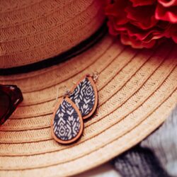 Wooden Earrings for Women - Boho Earrings for Women - Dangly Earrings - Statement Earrings - Wood Earrings - Funky Earrings - Mothers Day Gifts for Her - Womens Earrings Trendy - Bohemian Earrings - Image 3