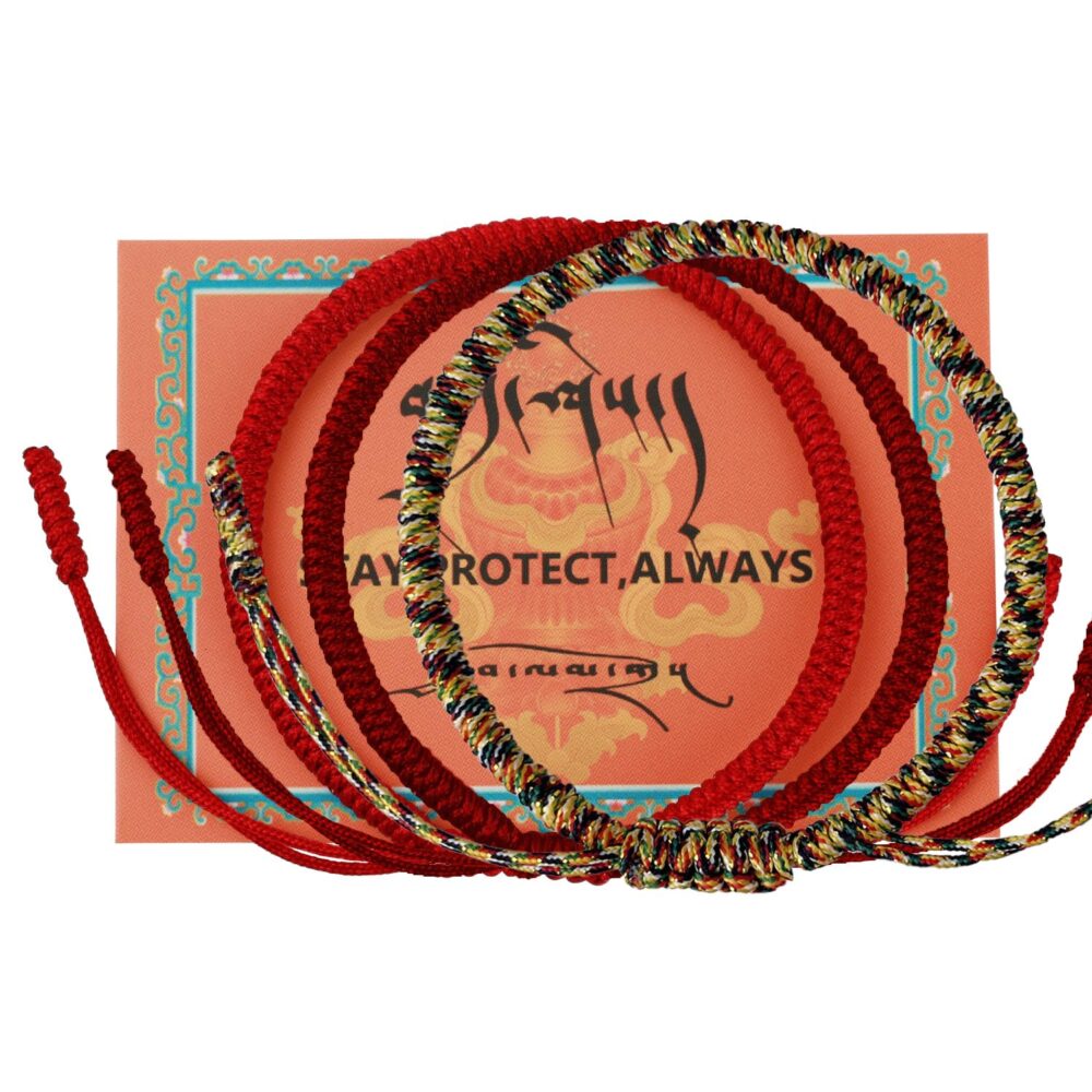 Authentic blessed Tibetan monks handmade Dorje Knot protection bracelet for women and men with a talisman.bracelet rope-gifts for women and men-protection jewelry