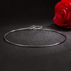 Women 925 Sterling Silver 2MM Solid Dome Collar Necklace Simple Fashion Golden 16 "18" 20 "+1.9 "Adjustable Length Choker Fine Jewelry Gifts - Image 8