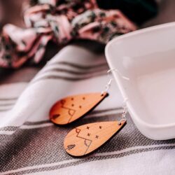 Western Earrings - Mountain Earrings - Boho Earrings for Women - Wooden Earrings for Women - Dangly Earrings - Statement Earrings - Bohemian Earrings - National Park - Mothers Day Gifts for Her - Image 5