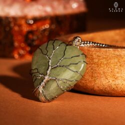 Heart Necklace for Women, Handmade Green Aventurine Crystal Pendant Birthstone Necklaces for Chakra Healing Good Luck Meditation, Tree of Life Crystal Jewelry Birthday Gifts for Women and Men - Image 7