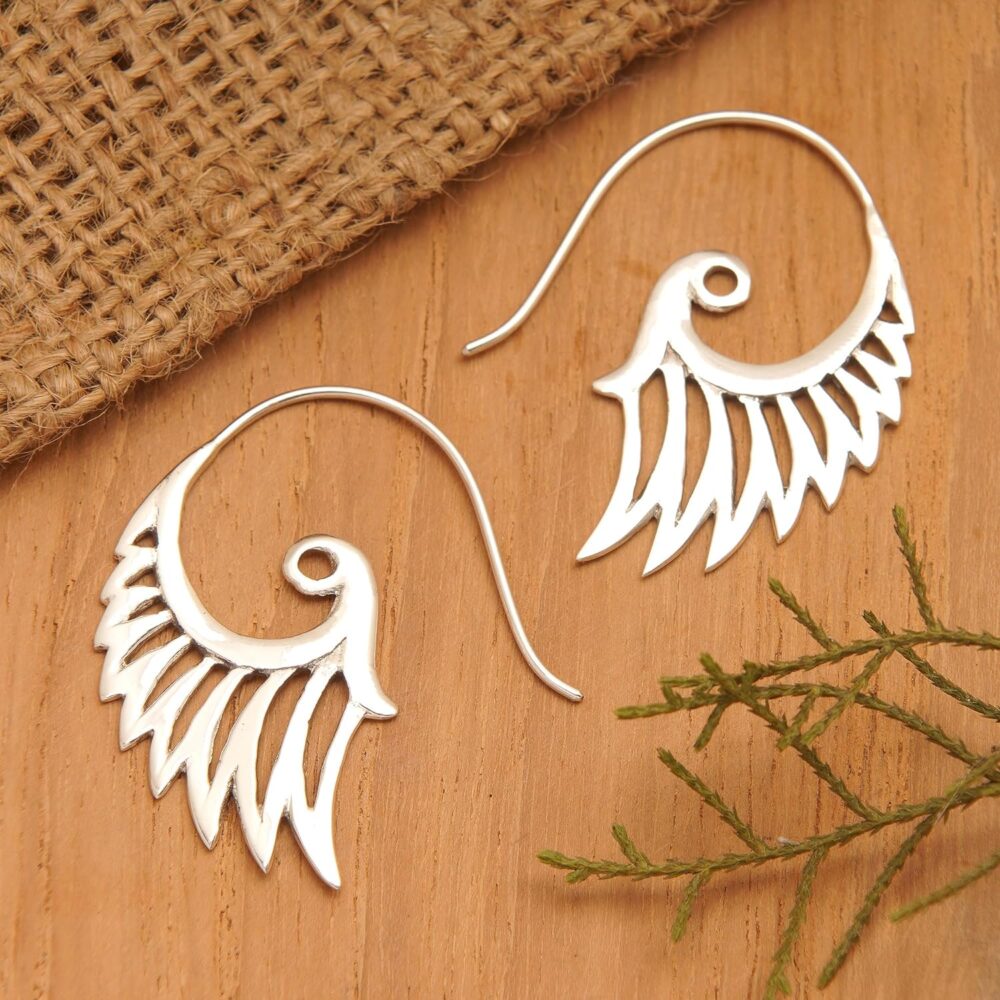 Handmade Sterling Silver Sea Life Earrings from Indonesia - Image 2