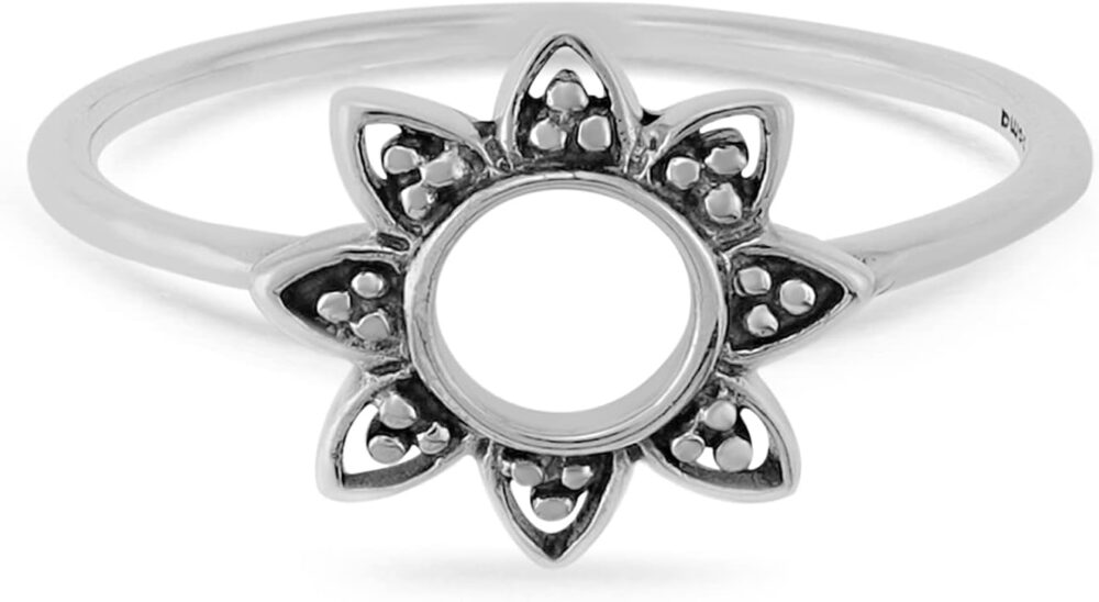 Boma Jewelry Sterling Silver Balinese Style Sunflower Ring - Image 5