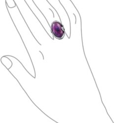South Western Native American Style Leaf Large Oval Gemstone Boho Turquoise Moonstone Statement Ring Western Jewelry For Women .925 Sterling Silver - Image 3