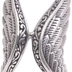 NOVICA Artisan Handmade .925 Sterling Silver Cocktail Ring Feathered Wings Indonesia 'Winged Glory'