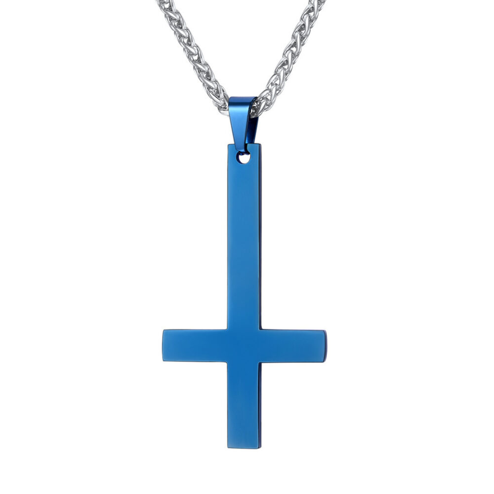 Titanium steel smooth cross necklace pendant - Image 5