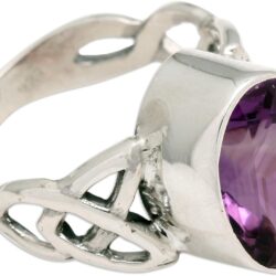 NOVICA Artisan Handmade Amethyst Cocktail Ring .925 Sterling Silver Indonesia Purple Single Stone Gemstone Birthstone 'Lavender Moon'