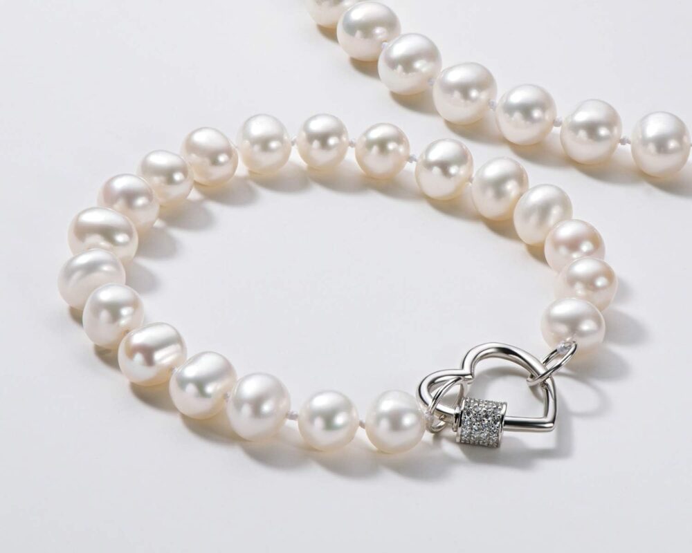 DENGGUANG Freshwater Cultured Pearl Bracelet White Pearl All Shape Clasp Strand Bracelets for Women Jewelry Gift Size: 6-7mm/7-8mm/8-9mm/9-10mm/10-11mm - Image 2