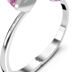 SWAROVSKI Lucent Bangle Bracelet Jewelry Collection, Pink Crystals - Image 3